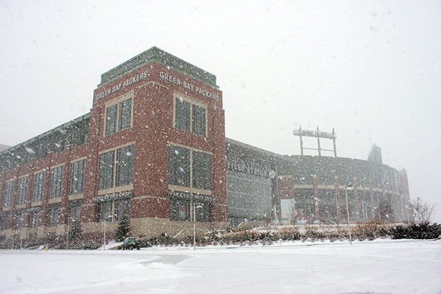 Lambeau Field Snow Blizzard Photo Beautiful