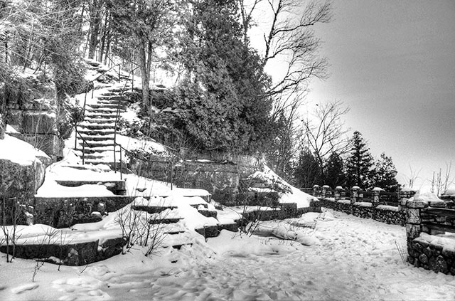 Peninsula State Park Winter Photos Black And White Digital