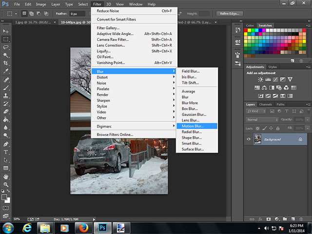 How to Blur License Plate Photoshop