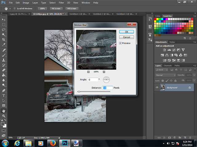 How to Blur License Plate Photoshop